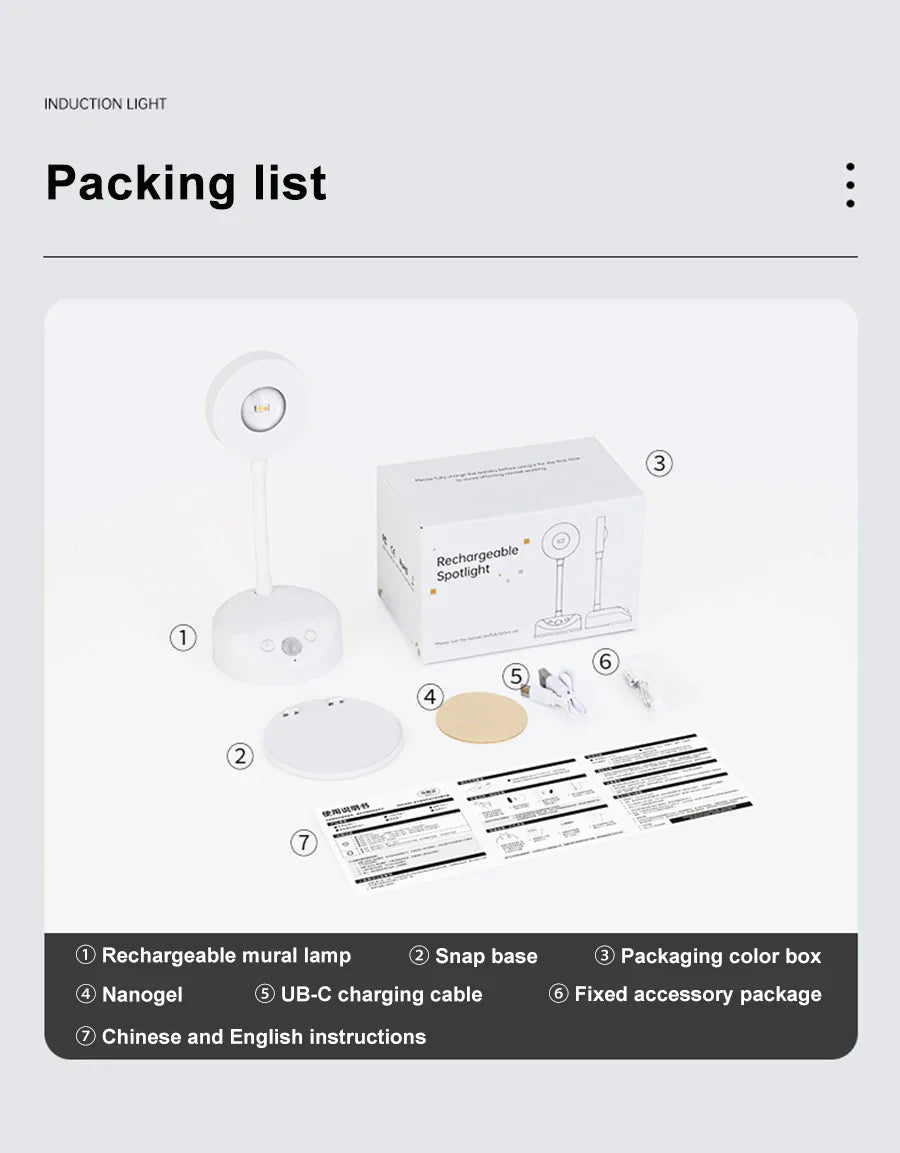 Lampada da parete wireless intelligente con rilevamento umano™️