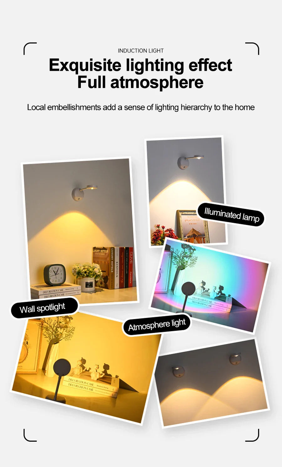 Lampada da parete wireless intelligente con rilevamento umano™️