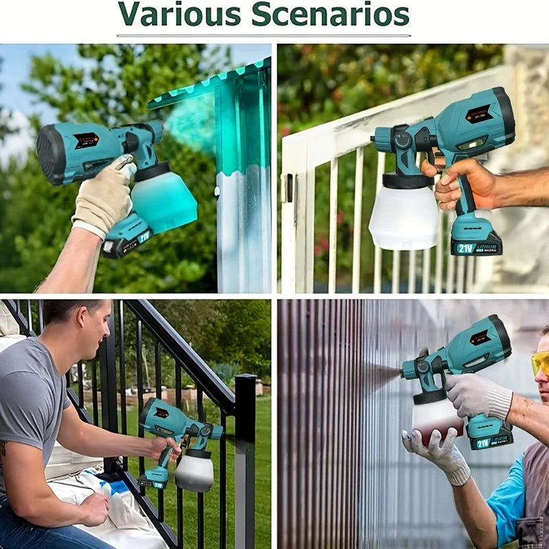 21V Cordless Paint Sprayer with Battery