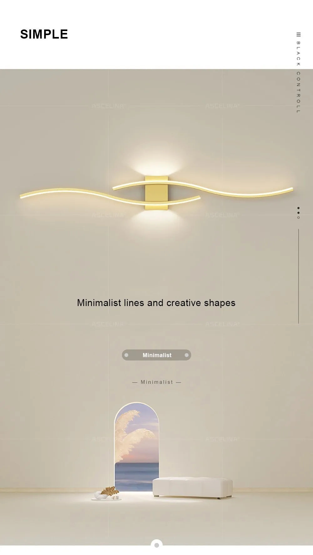 Moderna lampada da parete a LED™️