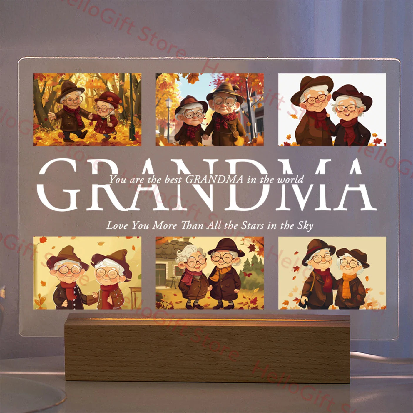 Lampada da notte in acrilico 3D con testo fotografico personalizzato, luce notturna per camera da letto personalizzata per mamma, papà, famiglia, compleanno, regalo di Natale
