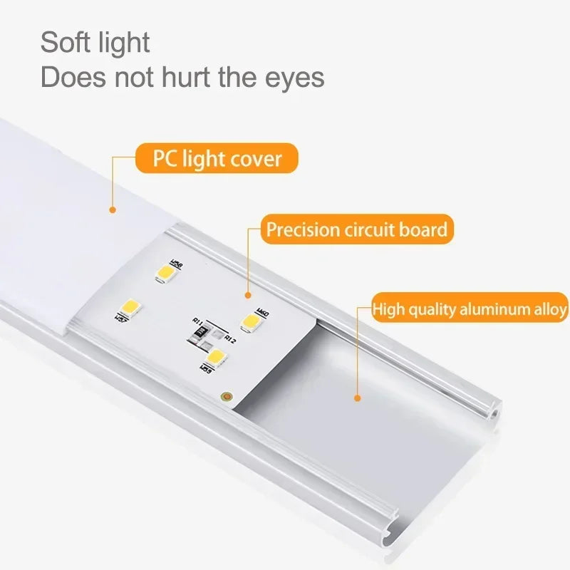 Luci sottopensile a LED con sensore di movimento, luce notturna, lampade sottili ricaricabili e dimmerabili, illuminazione per armadietti da cucina, camere da letto e guardaroba