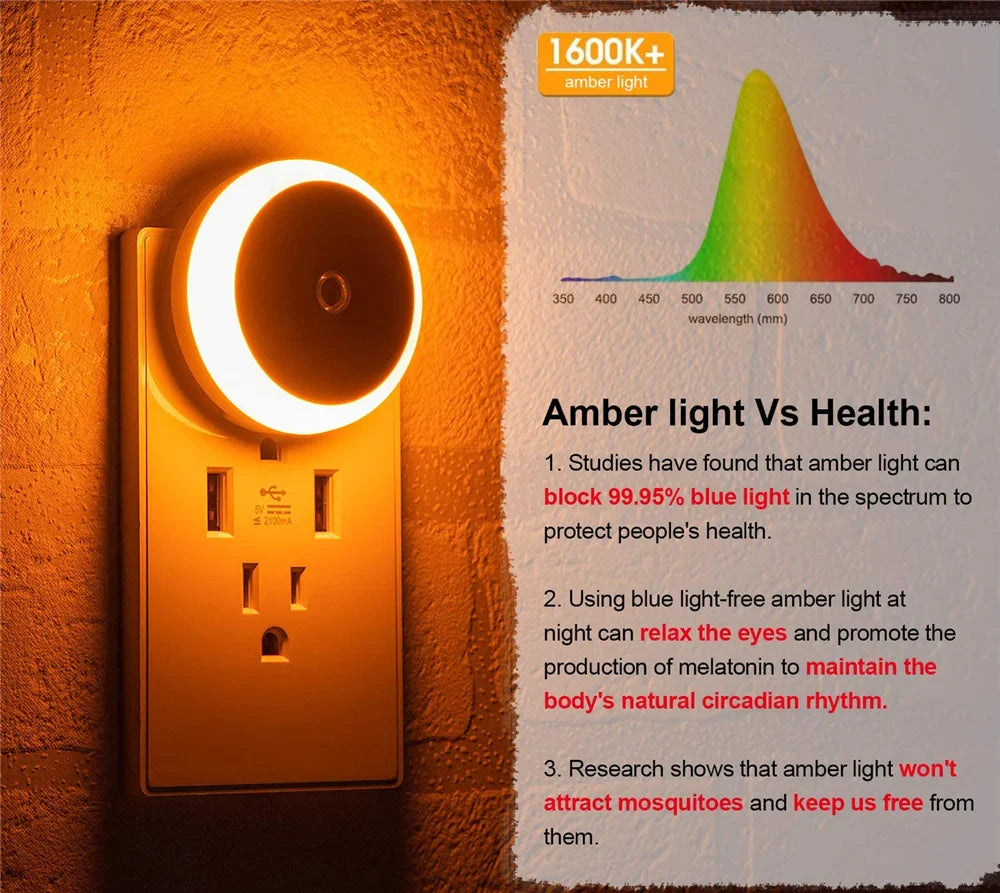 Luce notturna a LED con sensore notturno intelligente™️