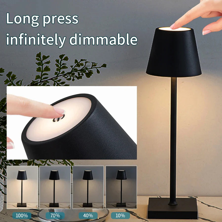 Lampada da tavolo a LED ricaricabile con interruttore touch™️