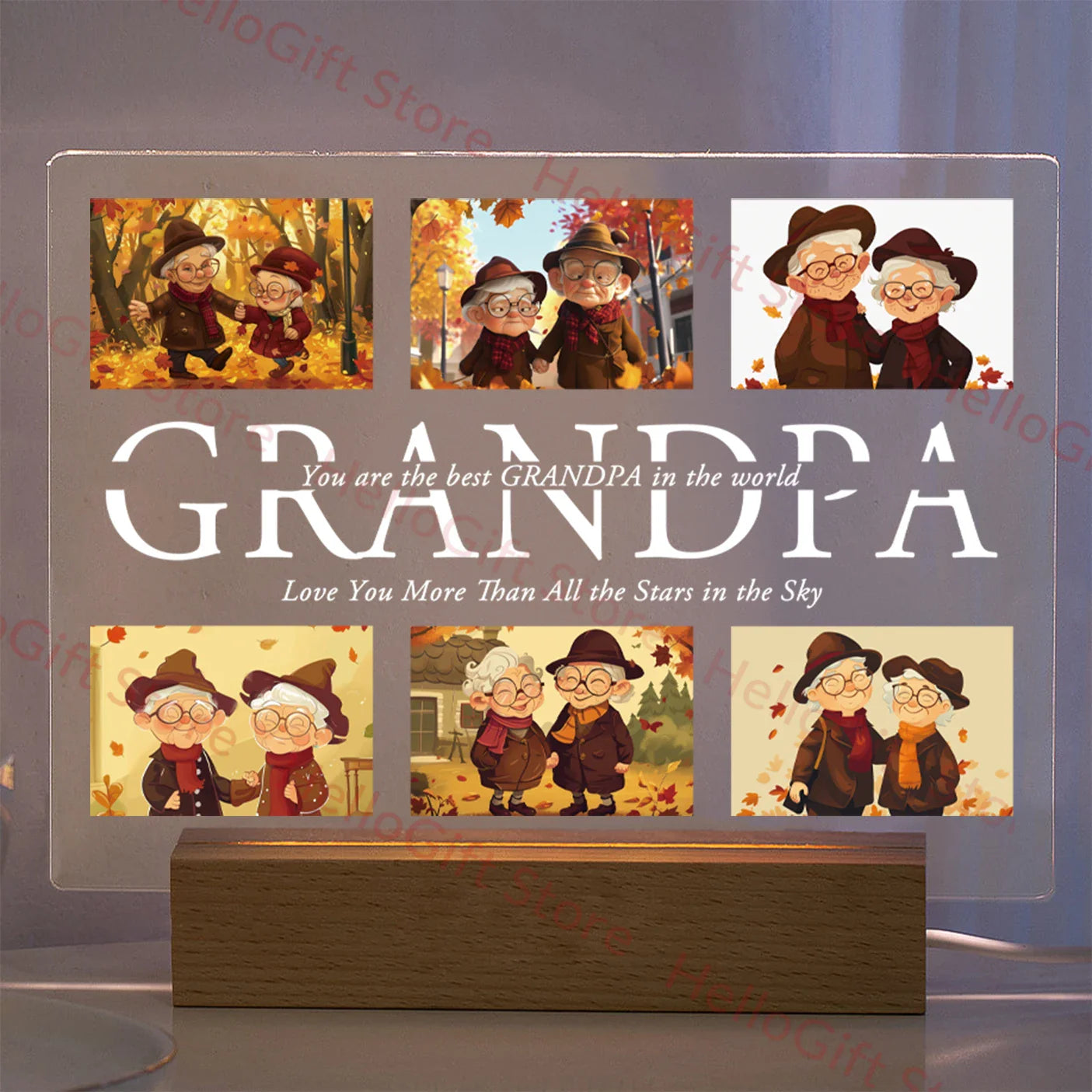 Lampada da notte in acrilico 3D con testo fotografico personalizzato, luce notturna per camera da letto personalizzata per mamma, papà, famiglia, compleanno, regalo di Natale