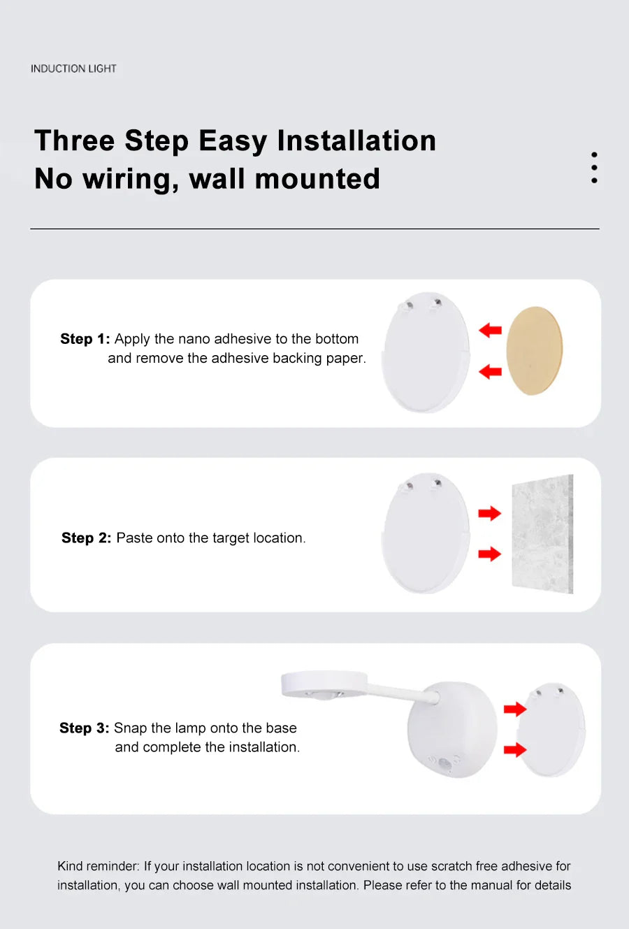 Lampada da parete wireless intelligente con rilevamento umano™️