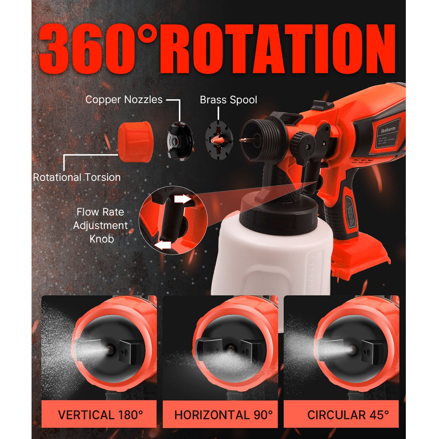 21V Cordless Paint Sprayer with Battery