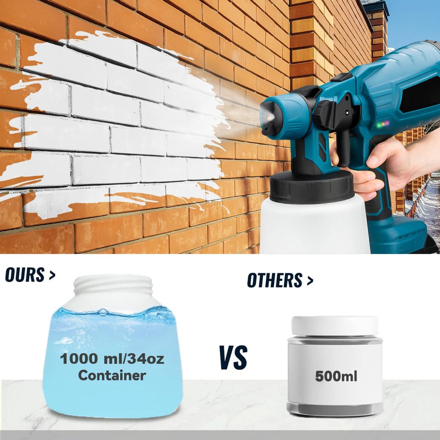 21V Cordless Paint Sprayer with Battery