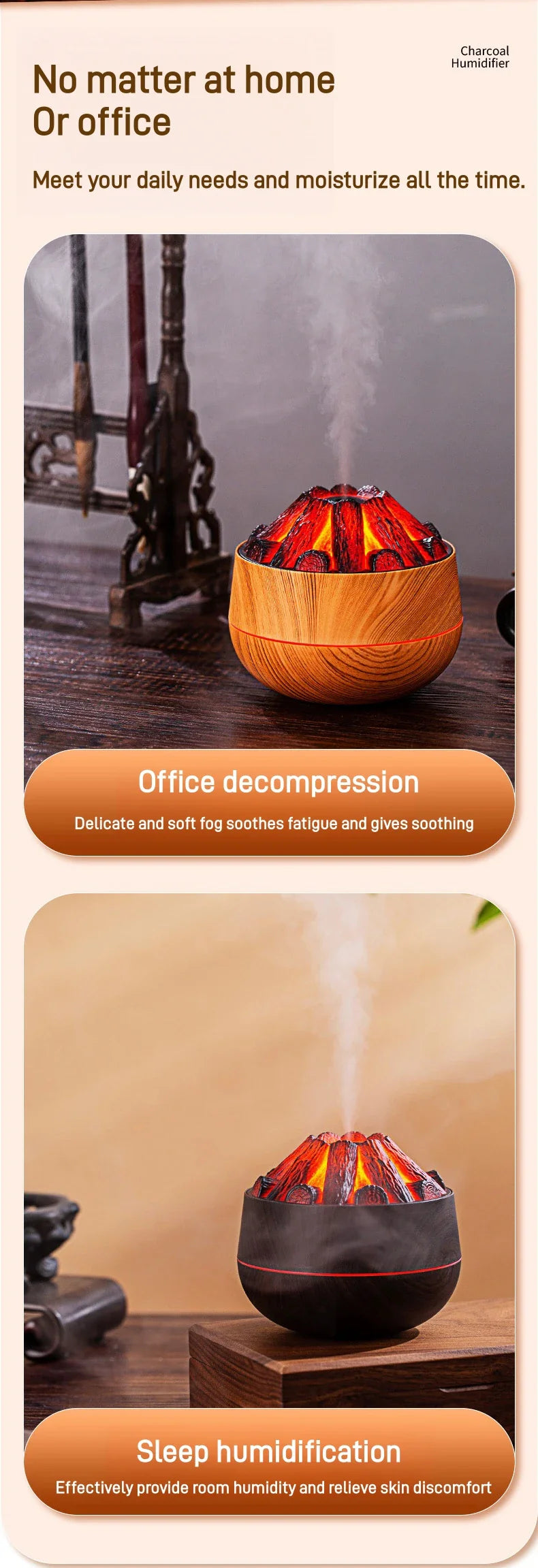 Artificial Charcoal Fire Air Humidifier™️