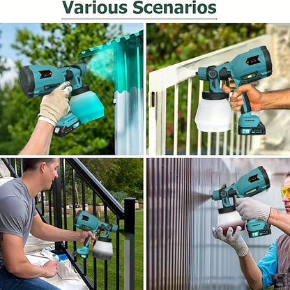 Spruzzatore di vernice senza fili da 21 V con batteria