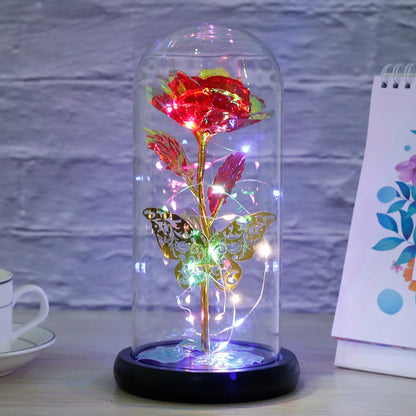 Luce rosa finta galassia con farfalle™️