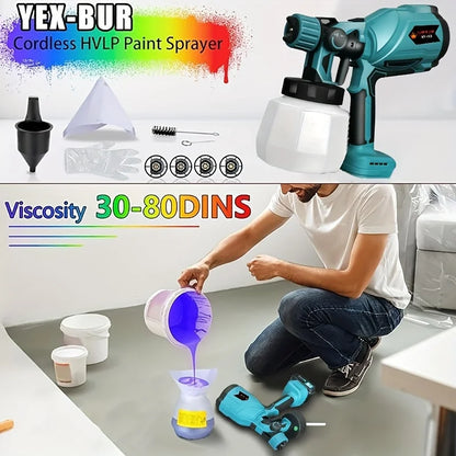 Spruzzatore di vernice senza fili da 21 V con batteria