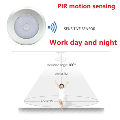 Luce notturna con sensore di movimento PIR a 6 LED, rilevatore wireless a induzione del corpo umano, accensione/spegnimento automatico della luce per l'illuminazione del comodino domestico