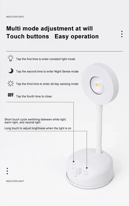 Lampada da parete wireless intelligente con rilevamento umano™️ 