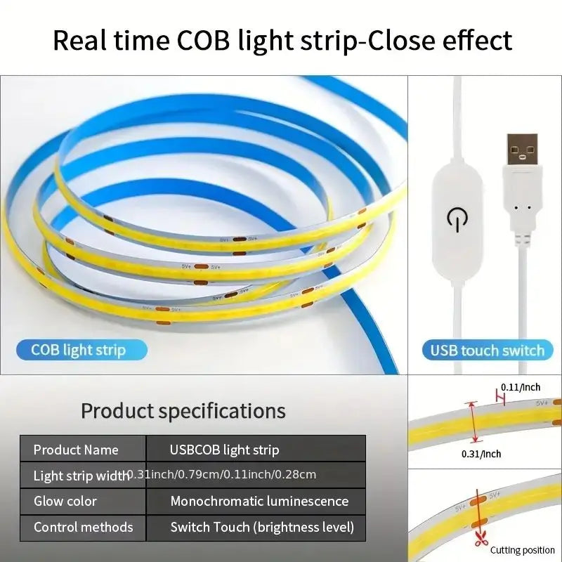 Striscia luminosa a LED con sensore tattile USB™️