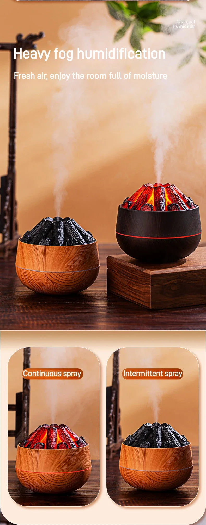 Artificial Charcoal Fire Air Humidifier™️