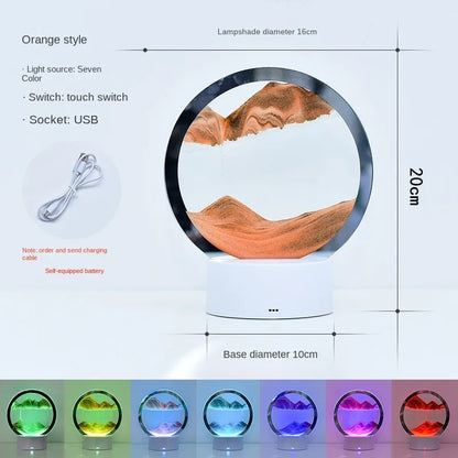Cornice per arte con sabbia in movimento 3D