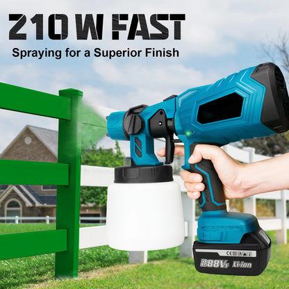 Spruzzatore di vernice senza fili da 21 V con batteria